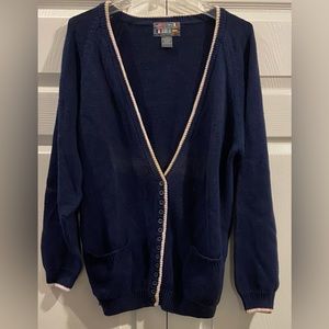 vintage paris sport club cardigan sweater size medium